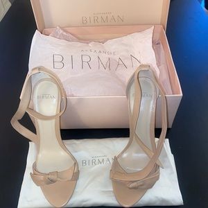 Alexander Birman tan leather strappy sandals